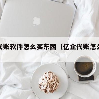 亿企代账软件怎么买东西（亿企代账怎么操作）